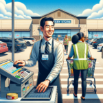 Cashier and Curbside Shoppers