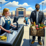 Cashier and Curbside Shoppers