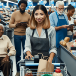 Cashier and Curbside Shoppers