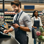 Cashier and Curbside Shoppers