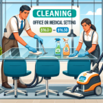 Cleaning- Office or Medical Setting: $16.00-$16.50