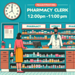 Pharmacy Clerk 12:00pm-11:00pm