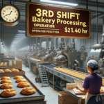 3rd shift Bakery Processing Operator - $21.40/hour